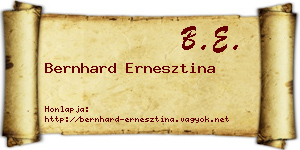 Bernhard Ernesztina névjegykártya